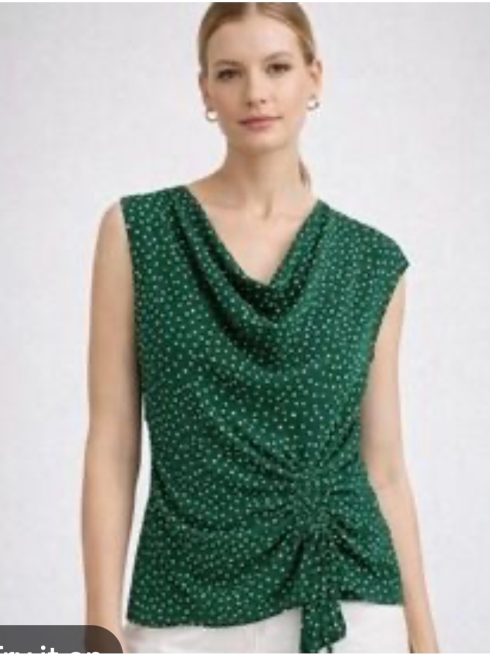 Anthropologie Maeve Polka Dot Top 100% Silk Size 2 Classic Career Wear